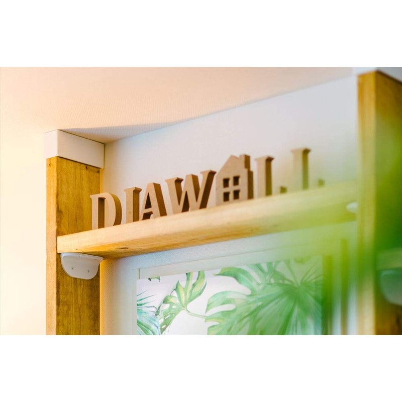 Wakaisangyo Deer Wall S DWT26W White Main Body: Depth 1.7