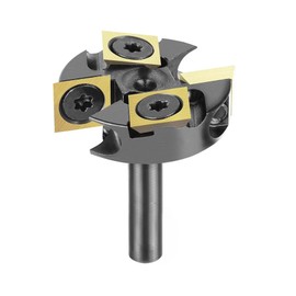 SpeTool 1/4 Inch Shank Surfacing Router Bit Spoilboard Planing 1-1/4" Cutting Diameter 2+2 Inserts Flycutter ATS Coating Leveler Milling Cutter Slab Flattening Router Bit