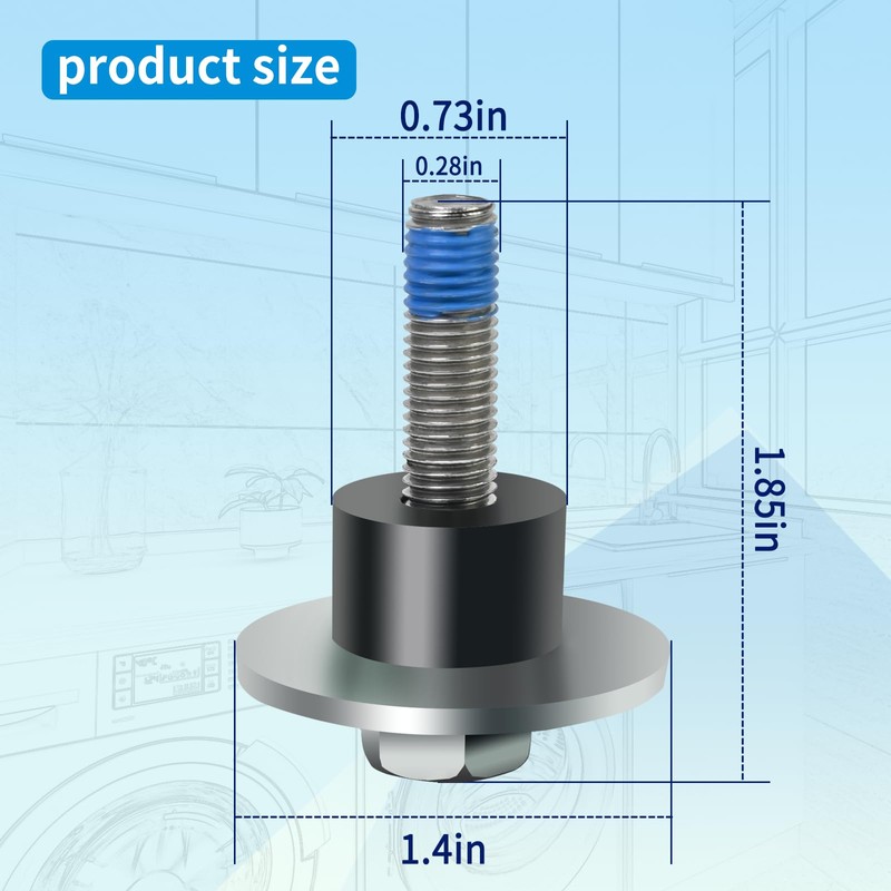 Vanshly W10772621 W10003790 Clothes Washer Washplate Bolt Screw Compatible With