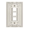 3-Port Keystone Wall Plate, Light Almond