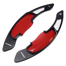 SK CUSTOM Steering Wheel Shift Paddle Extended Shifter Trim Cover compatible with HONDA CIVIC ODYSSEY SPIRIOR ACCORD CROWN ROAD URV CRV HYBRID ACURA CDX MDX RDX ILX TLX Car Accessories Aluminum Alloy Black