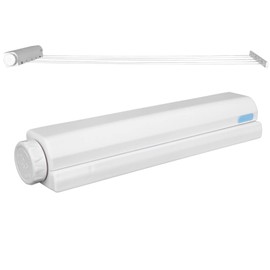 Retractable Clothesline, Space‑Saving, Easy to Use, Modern and Simple Style, Provides Laundry Room for Bathroom and Kitchen Use (five ropes)