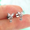 MeIighting 16G Internally Threaded Butterfly Helix Stud Stainless Steel 316L
