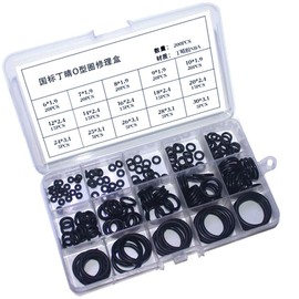 200 Pcs 15 Sizes Rubber Washers - Black Nitrile O Rings, Assorted Rubber Grommets Kitchen Tap Washer for Mixer Taps and Plumbing, Rubber Spacer Gasket Seal O-Ring Kit