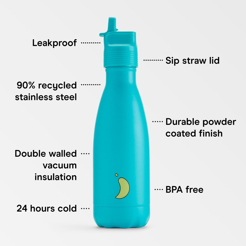 Chilly's Kids Original Bottles - 90% Stainless Steel - BPA-Free,