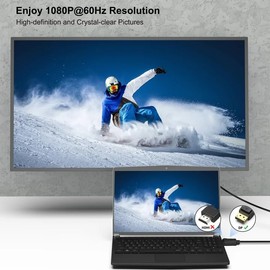 BENFEI DisplayPort to VGA Cable, 1.8M Display Port of Computer/Laptop to VGA of Monitor/Projector Gold-Plated Adapter (Not Bidirectional,Not Compatible with HDMI or USB)