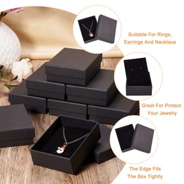 FASHEWELRY 12 x Black Jewellery Box for Jewellery Bracelet Gift Box 9x7cm