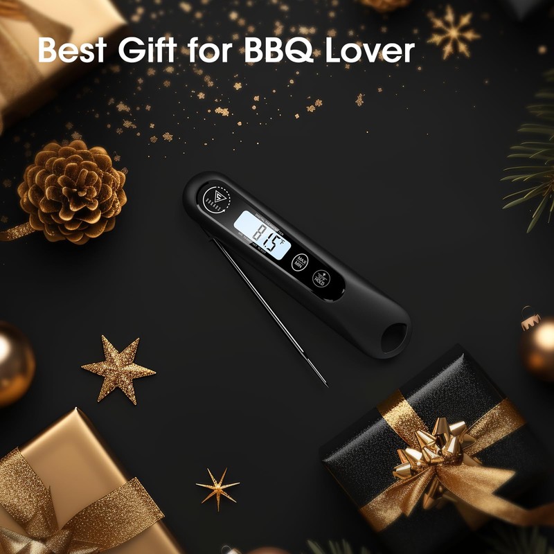 DOQAUS Meat Thermometers, 3S Instant Read Food Thermometer, Accurate Meat