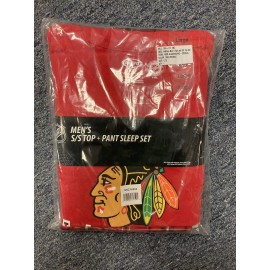 Chicago Blackhawks Mens PJ Set S/S Top + Pant Bottom