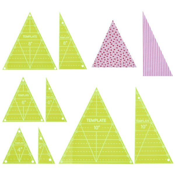 UNICRAFTALE 8 Pcs Triangle Quilting Template Triangle Rulers for Quilting