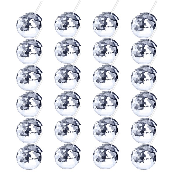 ZHURUININ 25 PCS Disco Ball Cups, 20Oz Disco Party Cups