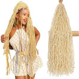 24Inch Soft Locs Crochet Hair 2 Packs Faux Locs Crochet Hair (24 Inch (Pack of 2), 613#) …