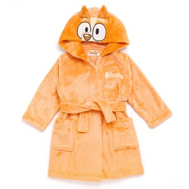 BLUEY Bingo Dressing Gown for Kids | Hooded Bathrobe for Girls and Boys | Nightwear for Children and Toddlers