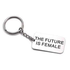 LParkin The Future is Female Stainless Steel Keyring Feminist Gift