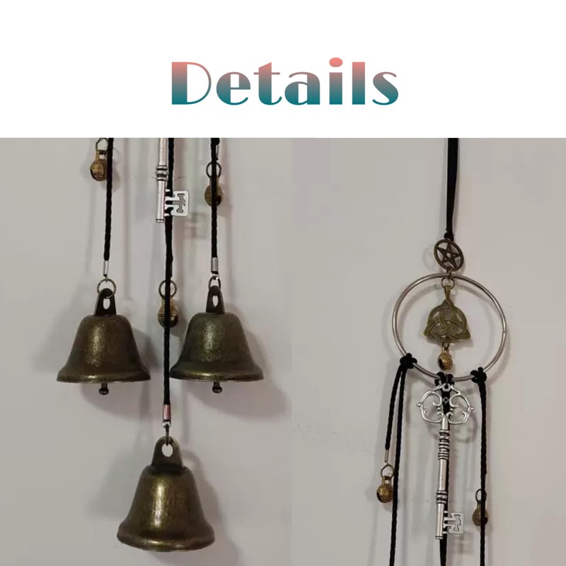 Witch Bells,Witches Bells for Home Protection,Handcrafted Witchcraft Decor,Decorative Wind Chimes