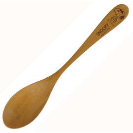 Peanuts SN152-848 Snoopy Wooden Cutlery Spoon, L (Joe Cool), Curry Spoon, 7.5 inches (19 cm), Curry Spoon, Soup Spoon, Indonesia, Japanese Processing (Laser) Yamaka Shoten