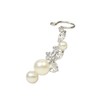 Four Leaf Clover: Ma764 Pearl, Cubic Zirconia Earrings, For One
