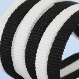 UamGlsob 1/4" Flat Shoe Laces for Sneaker, Stripe Shoelaces Replacement for Brooks Ghost 14/15 Adrenaline Launch Running Shoe, Black, 54''/140cm