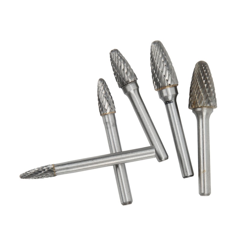 Double Cut Carbide Rotary File Bit Set 6mm Diameter Shank