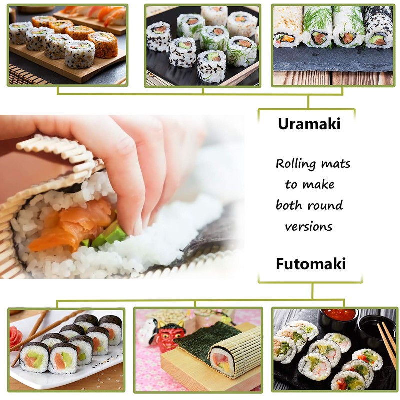 Wtpncil Bamboo Sushi Rolling Mat, Sushi Roller, Sushi Maker, Sushi