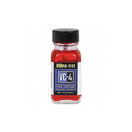 Vibra-tite VC-4 Series High-Strength Threadlocker, Red Liquid, 30mL Bottle 30mL 21730-1 Each