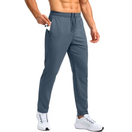 G Gradual 30"/32"/34" Inseam Tall Mens Sweatpants with Zipper Pockets Stretch Golf Workout Pants for Men Casual Athletic(Dusty_Blue,34-M)