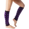 iB-iP Women's Ballet Dancer Aerobic Checked Thermal Leg Warmers, Hyacinth
