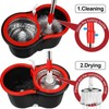 Colorful 360° Spin Mop and Bucket Set with 3 Microfiber