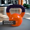 BESEA Orange Vinyl Coated Kettlebell 40lBS, Wide Grip Handle, Stable