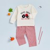Liyabanna Infant Toddler Baby Boy Farm Outfit Tractor&Funny Letters Embroidery
