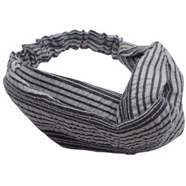 Topkids Accessories Headband Bandeau Headbands Head Band Bandeaux Leopard Print Headband Bandeau Polka Dot Headband Floral Headband For Women, Ladies, Men, Kids (Black Striped)