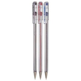 Pentel Assorted Colour Pack Superb Ballpoint Pen Ball Point Pens 0.7mm Nib Tip 0.25mm Line Width Fine Line Refillable Ink BK77 (1 Of Each Colour - 3 Pens - Black Blue Red)