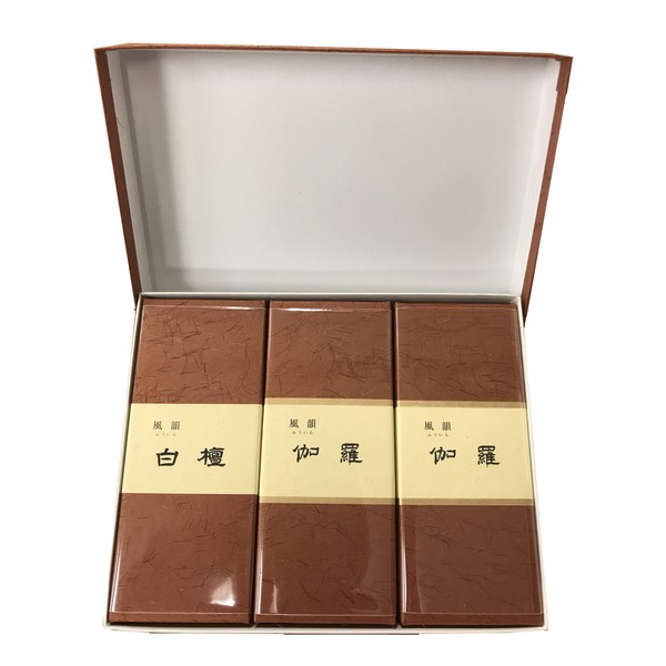 Stone Sakai Minorien Gift Gift Wrapping Incense Sticks (3 Box Set) (Kara, Gara, Sandalwood)