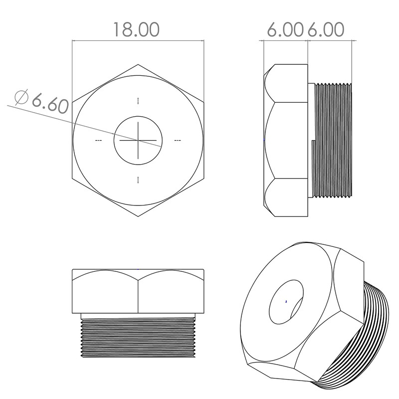 CORWIN 1/4-20 Extended Rivet Nut Gun Mandrels and Nosepiece Set,