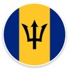 2 x 10cm/100mm Barbados Flag Window Cling Sticker Car Van