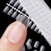 TOMICCA Nail Tips Sanded Nail Tips Short Full Cover Plain