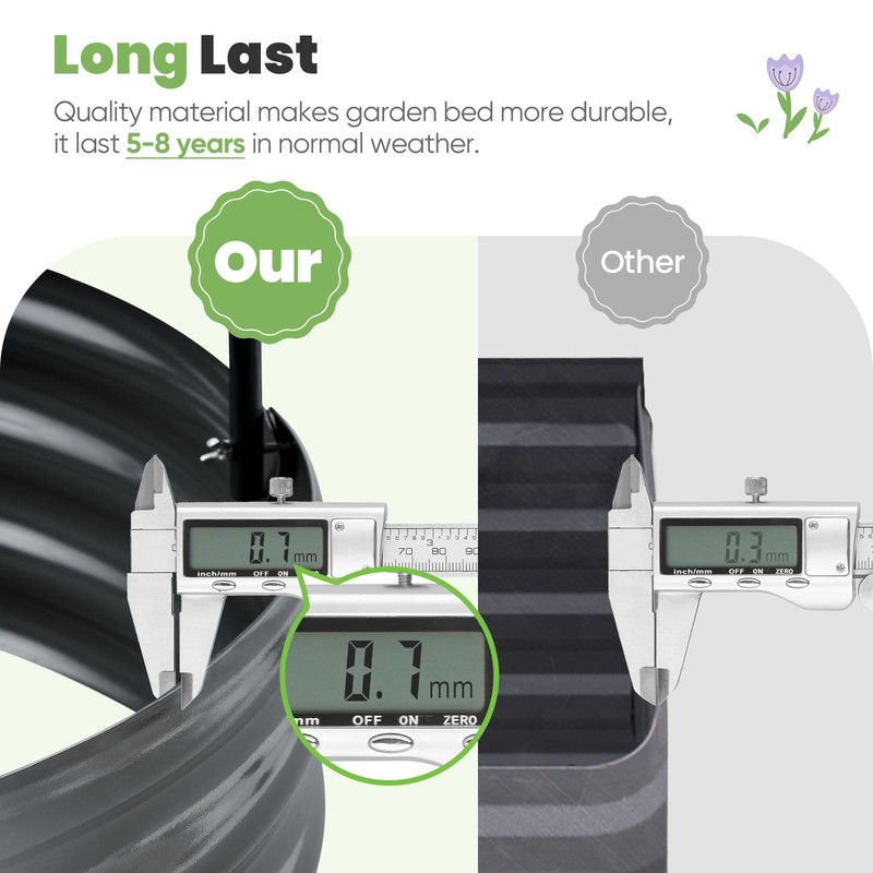 KING BIRD Raised Garden Bed with Cover Galvanized Oval Planter