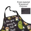 FUSTMW Pickle Aprons for Women Men Pickle Gifts for Pickle