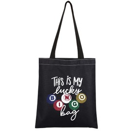 CMNIM Lucky Bingo Tote Bag My Lucky Bingo Bag Winner Gift for Bingo Game Lover Bingo Player Gambling Handbag Shoulder Bag (Lucky Bingo Tote Bag)