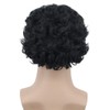 Karlery Short Curly Fits Old Man Bald Cap Black Wig