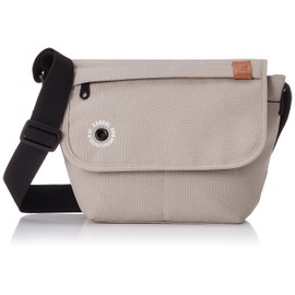 Kangol Shoulder Bag, Leather Tag, Messenger Bag, beige