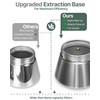 Grasseed Crystal Glass-Top Moka Pot, Brushed Stainless Steel Stovetop Espresso