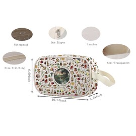 Lywjyb Birdgot Ring Movie Clear Makeup Bag Bookish Bookworm Merch Movie Lover Gift Hole Door Gift (Hobb Bag)