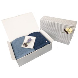 Imabari Towel Certified Original Gift Set [Wrapped] Bath Towel, Made in Japan, 23.6 x 47.2 inches (60 x 120 cm), 100% Cotton, Gift Box Included, Wrapping Paper, Mini Bouquet Included, Home Celebration, Wedding Gift, Baby Shower, Housewarming Gift (2 Bath