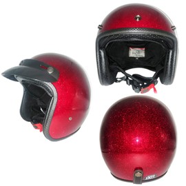 German Style Glitter Gold 3/4 Half Helmet Skull Cap for Men Women, Adults Open Face Motorbike Helmet DOT Approved Baseball Cap Moped Jet Style Chopper Scooter Motorcycle