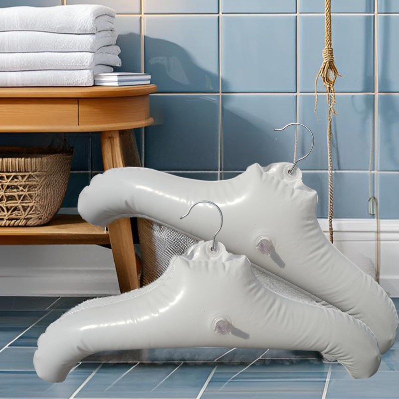 Coralpearl Inflatable Hangers for Travel X 2 in White Round