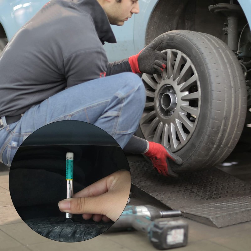 Jagowa 2 Pcs UK Tyre Tread Depth Gauges Car Wheel