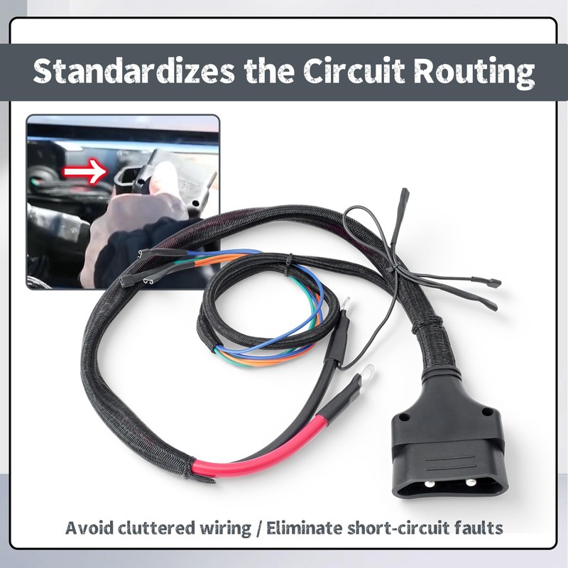 Erchon 16160400 Plow Side Control Harness Compatible with SnowDogg CM100