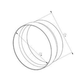 Ducting Pipe Reducer 125mm / 100mm Ducting Pipe Connector 5" / 4" Extractor Fan Round Adapter Coupling Joint KO125-29