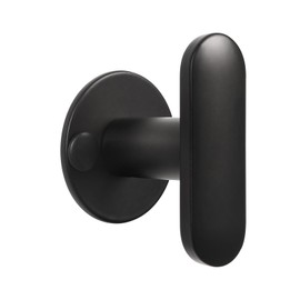 SORWDUERM 2 Pack Black Robe Towel Hooks for Bathroom Kitchen Wall Mounted Self-Adhesive Hooks Shower Hooks Glass, Mirror, Tile Coat Hat Heavy Duty Rotatable